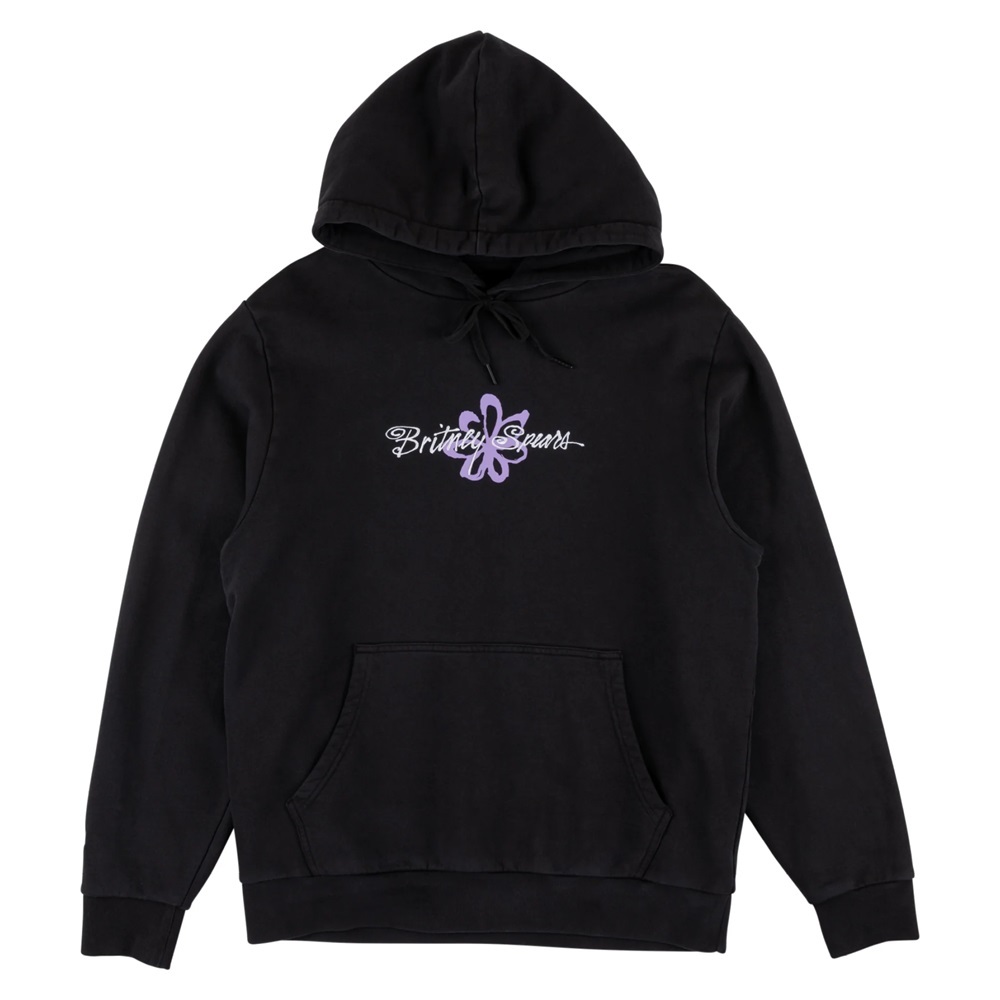 Welcome Skateboards X Britney Spears Flower Pigment Dyed Black Hoodie [Size: S]