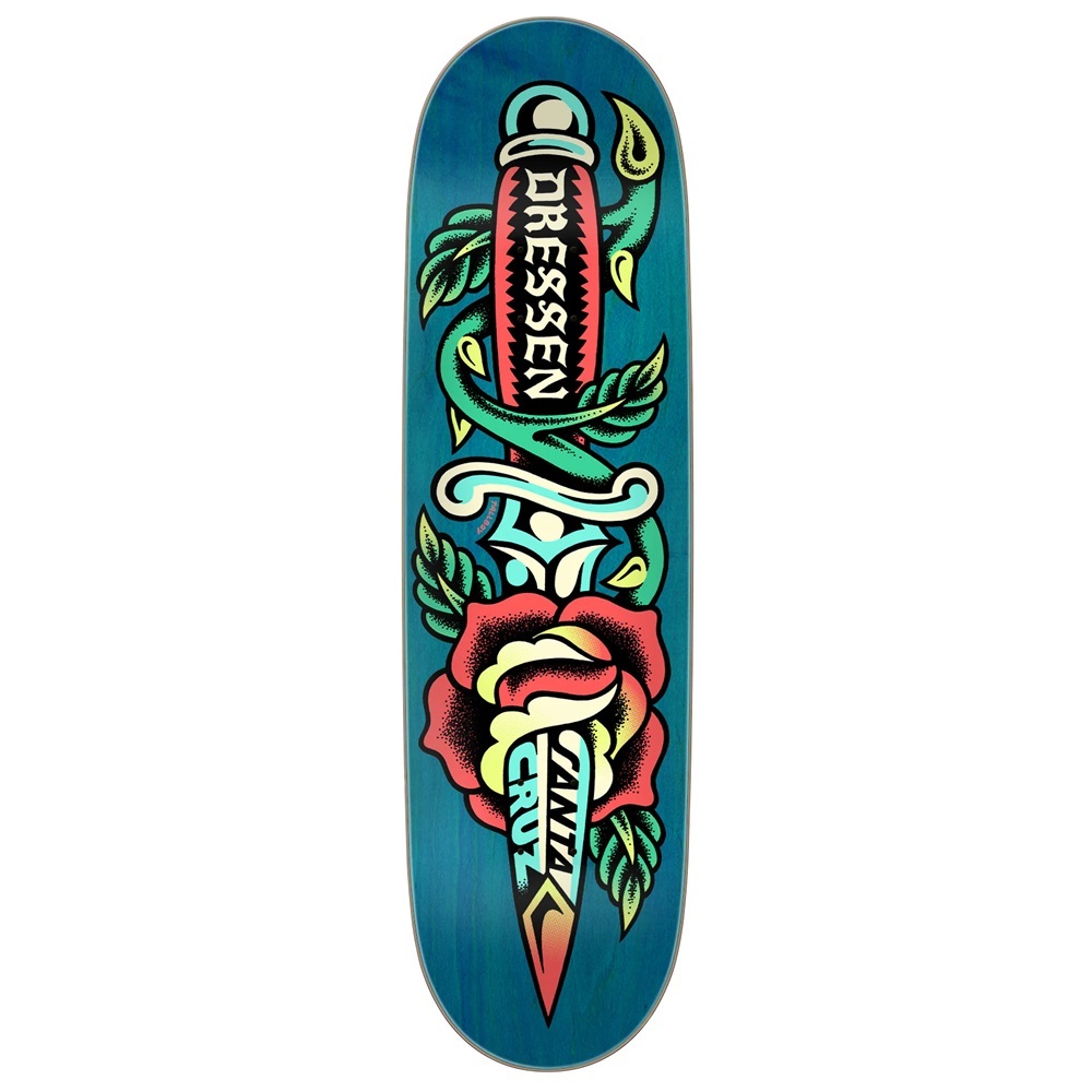 Santa Cruz Dressen Rose Dagger 8.7 Skateboard Deck