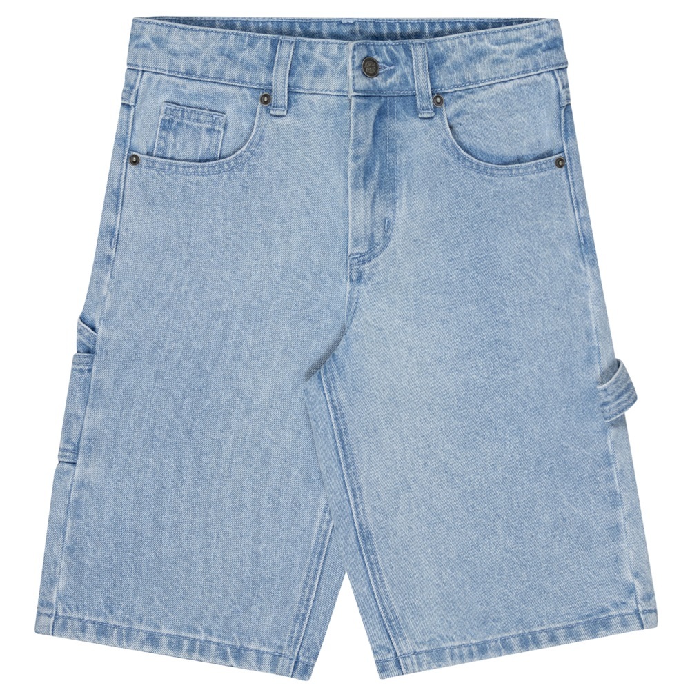 Santa Cruz Screaming Wave Patch Denim Carpenter Light Indigo Youth Shorts [Size: 10]