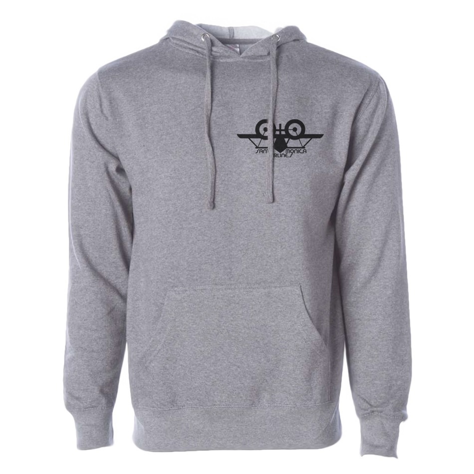 Santa Monica Airlines Natas Heather Grey Hoodie [Size: L]