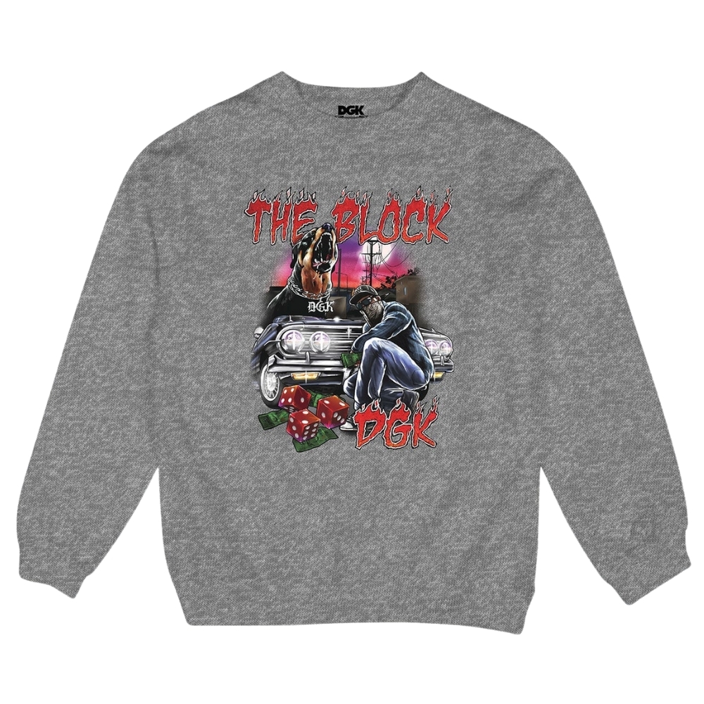 DGK The Block Heather Crew Jumper [Size: M]