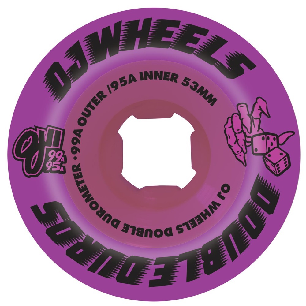 OJ Double Duro Mini Combo Purple 99A/95A 53mm Skateboard Wheels