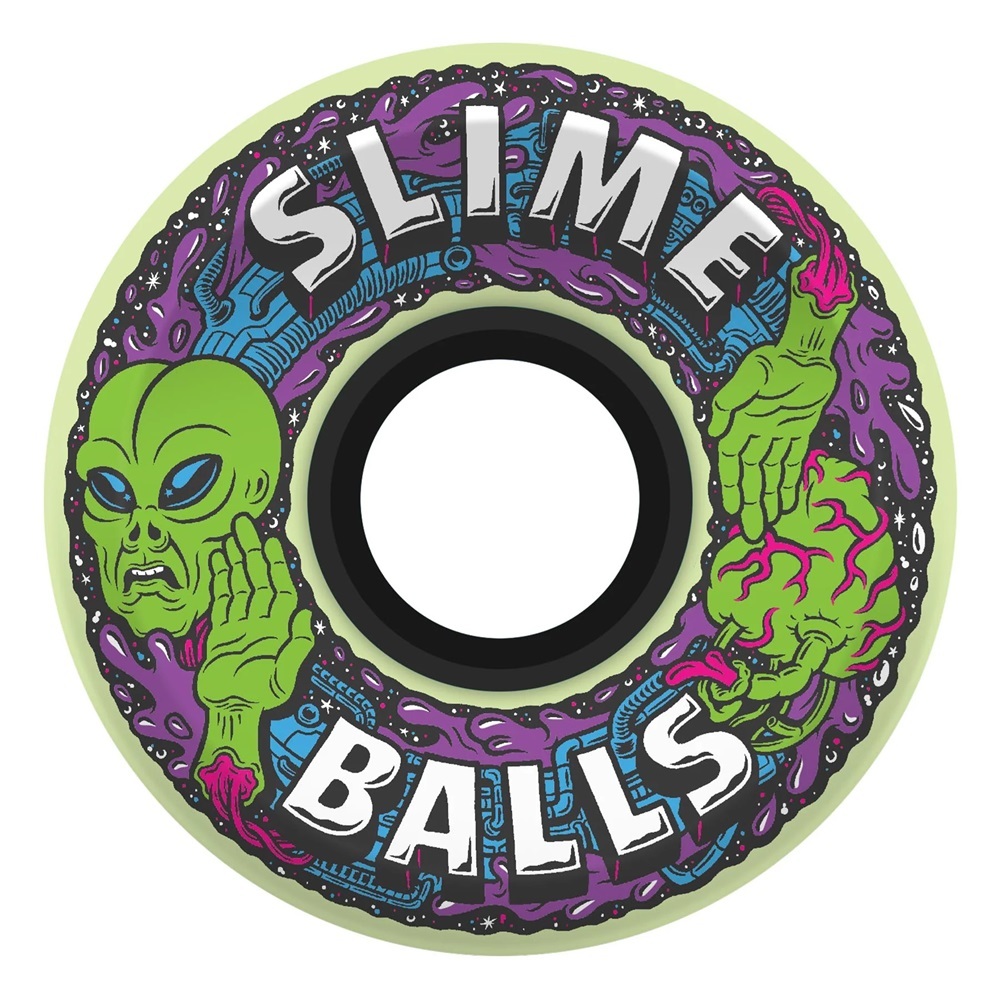 Slime Balls Alien Glow In The Dark 78A 60mm Skateboard Wheels