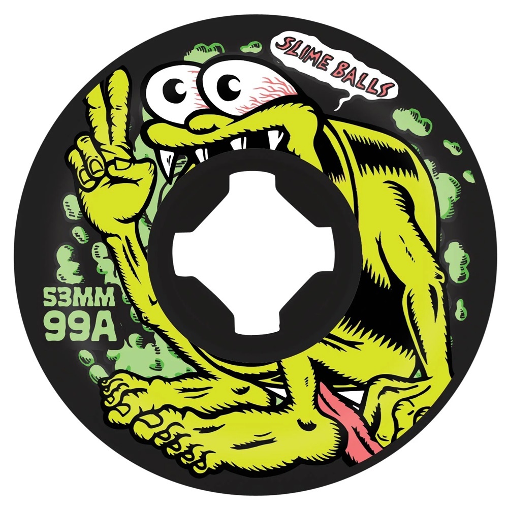 Slime Balls Gremmie Vomit Black 99A 53mm Skateboard Wheels