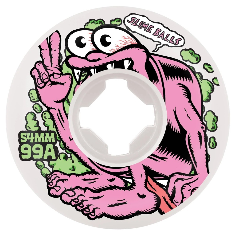 Slime Balls Gremmie Vomit White 99A 54mm Skateboard Wheels