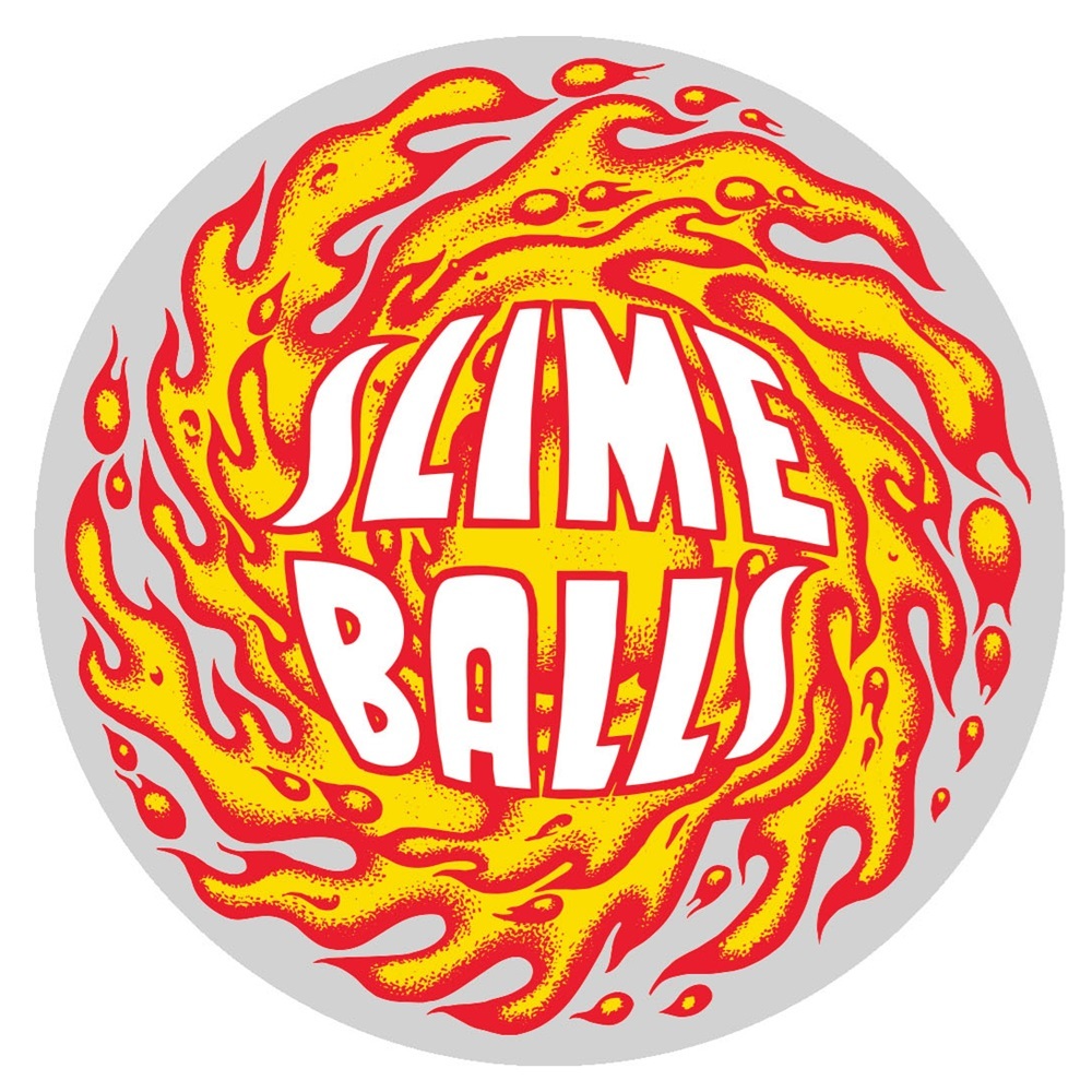 Slime Balls Logo Flame Red Yellow Sticker