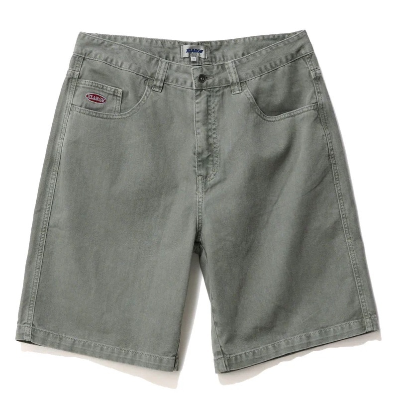 XLarge Bull Denim 91 Olive Grey Shorts [Size: 30]