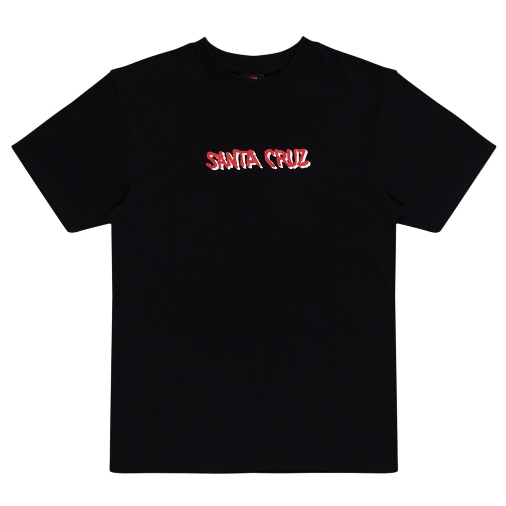 Santa Cruz Screaming Wave Black Youth T-Shirt [Size: 10]