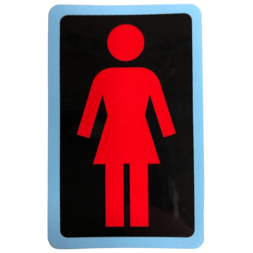 Girl Skateboards OG Decal 6" Sticker [Colour: Black Red]