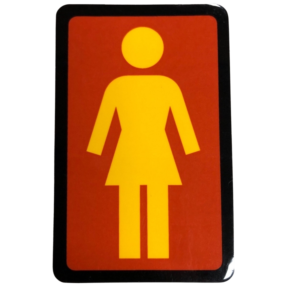 Girl Skateboards OG Decal 6" Sticker [Colour: Red Yellow]