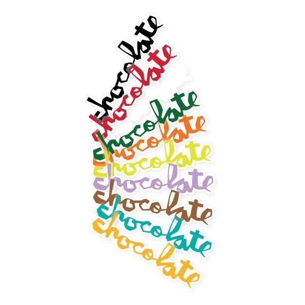 Chocolate Chunk 3" Decal Sticker [Colour: Red]