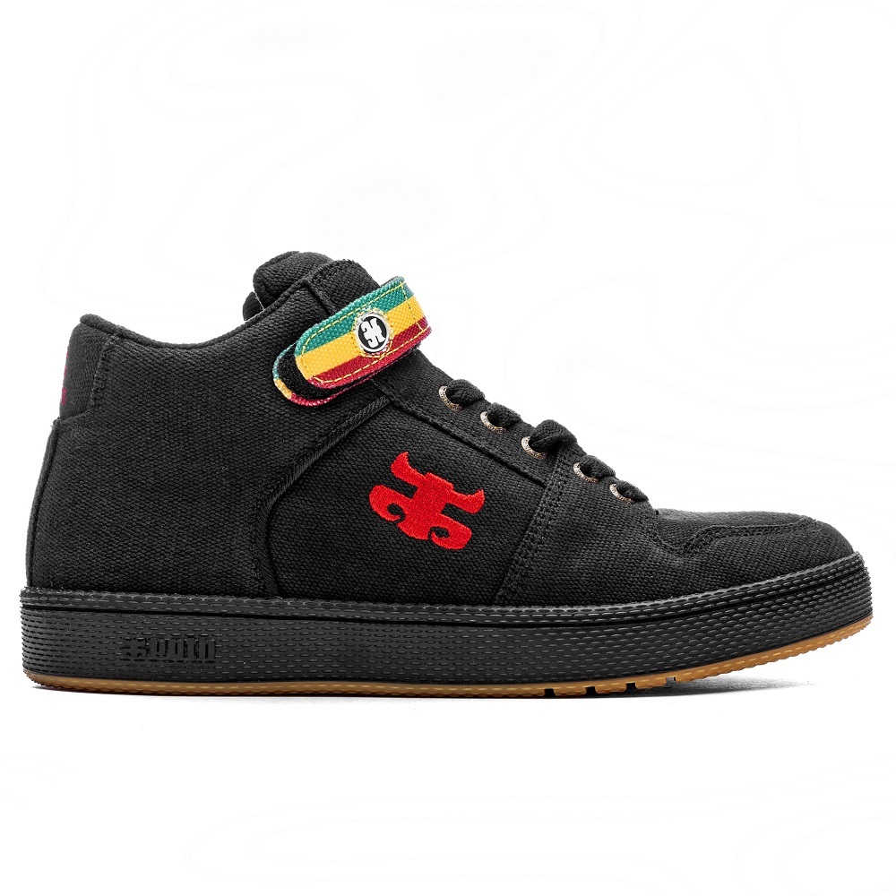 iPath Grasshopper Black Rasta Hemp Shoes [Size: US 10]