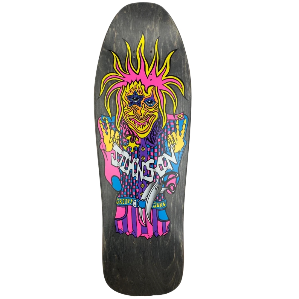 Vision Joe Johnson Groovy Guru Black Stain Skateboard Deck