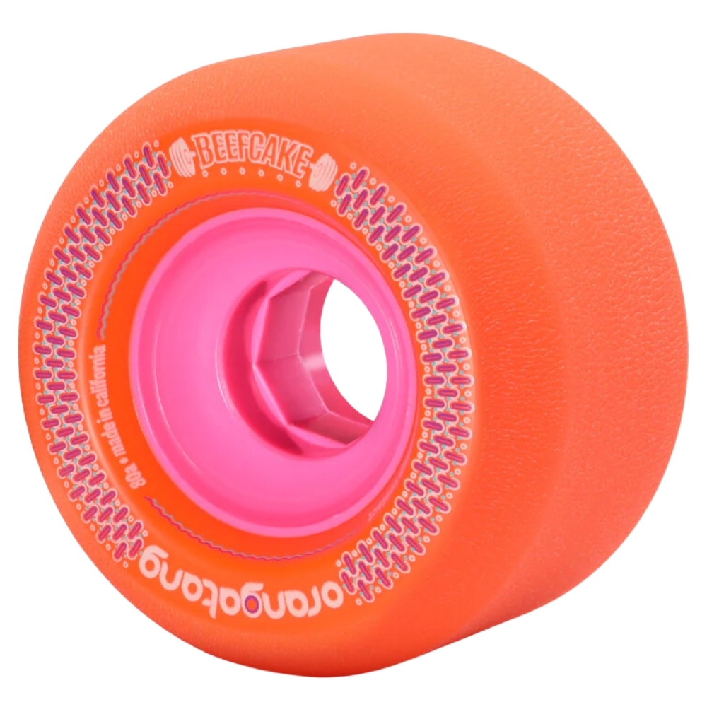 Orangatang Beefcake Orange 80A 73mm Longboard Skateboard Wheels