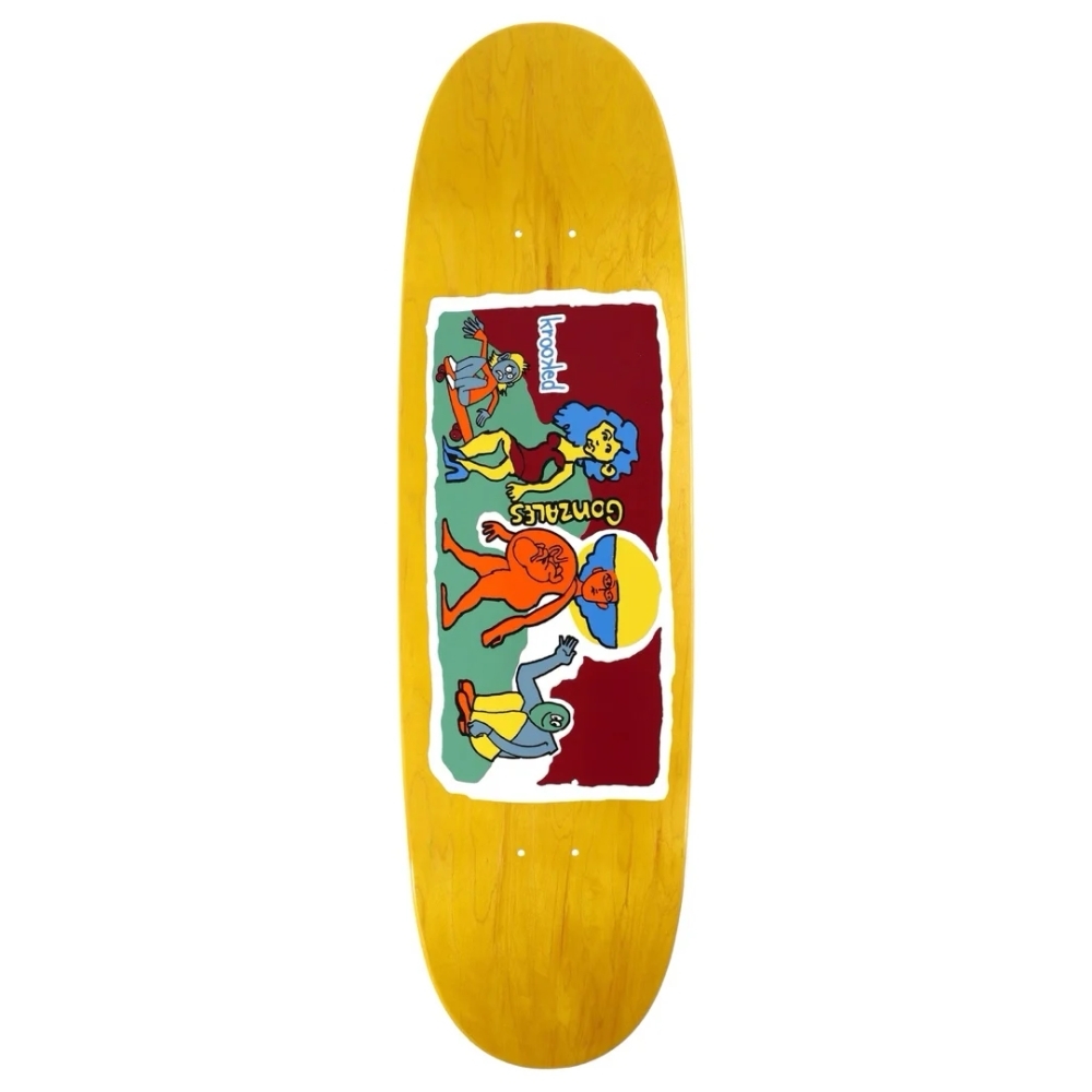 Krooked Gonz Stroll Yellow 9.125 Skateboard Deck