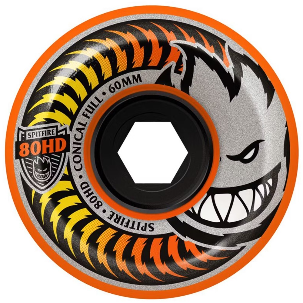 Spitfire Fade Orange Conical Full 80HD 60mm Skateboard Wheels