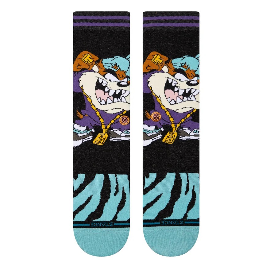 Stance X Looney Tunes Taz Crew Black Large Mens Socks