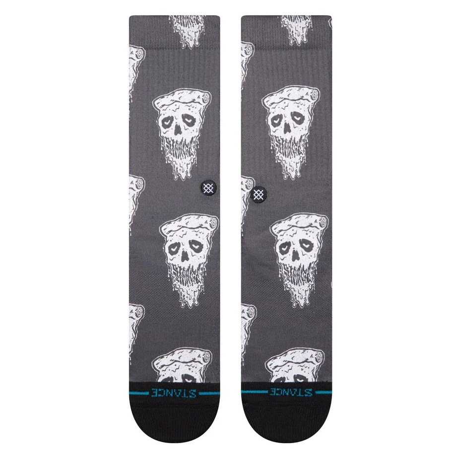 Stance Pizza Face White Black Large Mens Socks