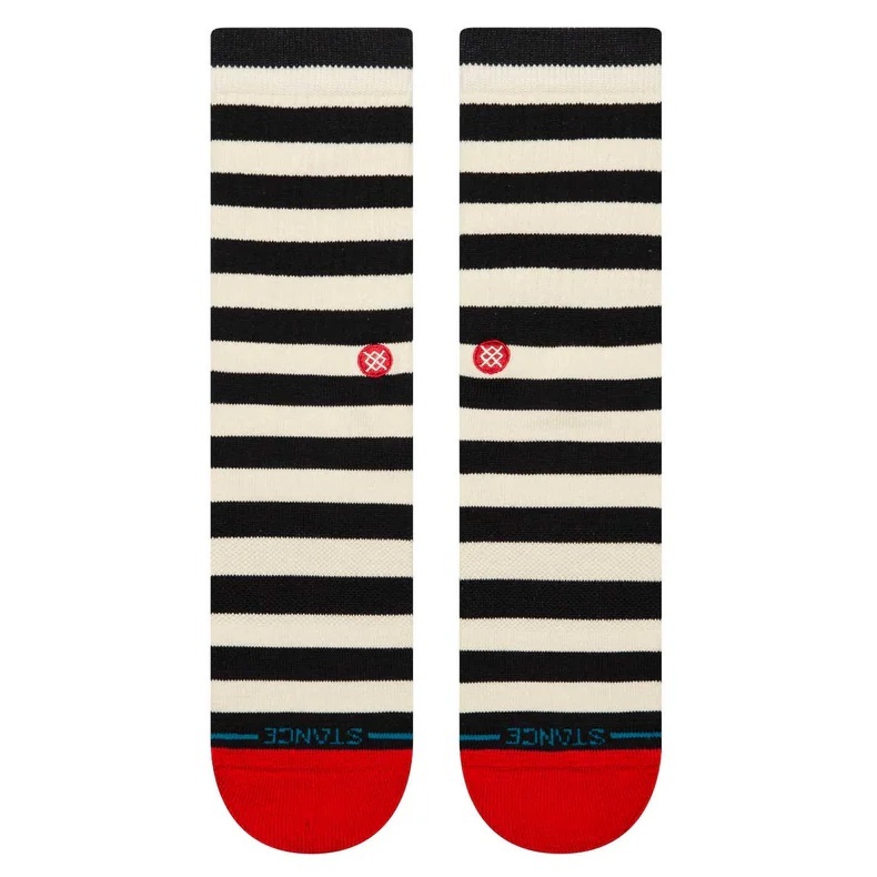 Stance Breton Crew Black White Large Mens Socks