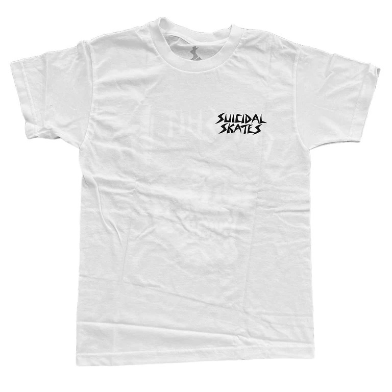 Dogtown Suicidal Skates Eat Shit White T-Shirt [Size: L]