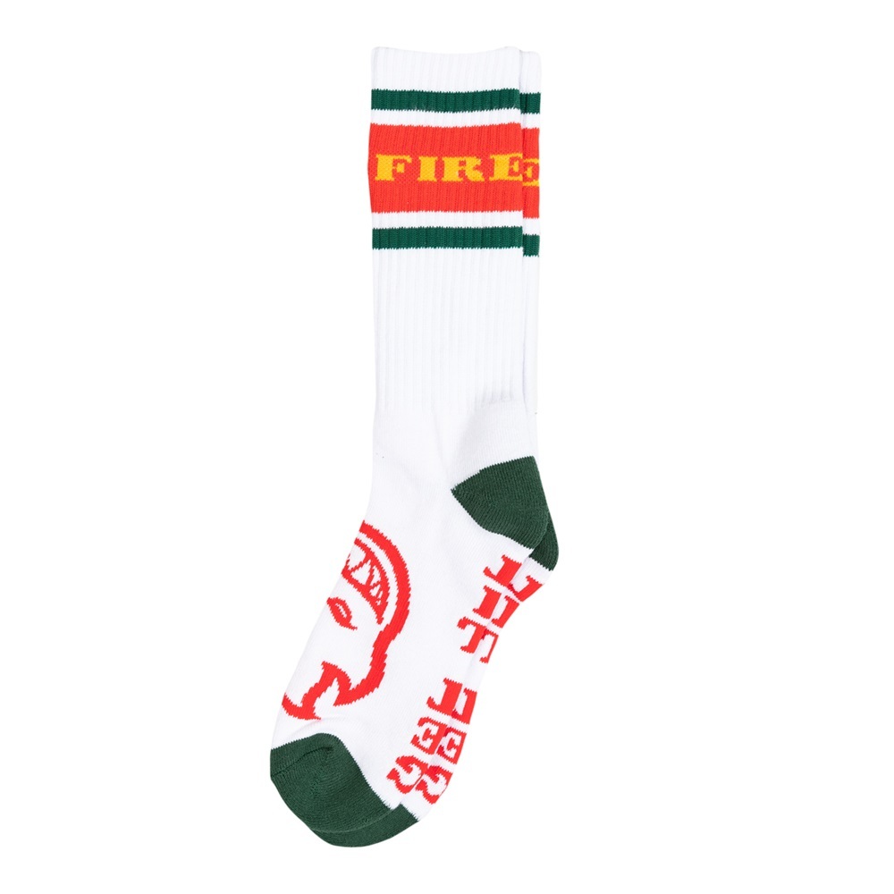 Spitfire Classic 87 Bighead White Red Green 1 Pair Mens Socks