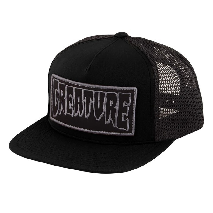 Creature Reverse Patch Black Trucker Hat