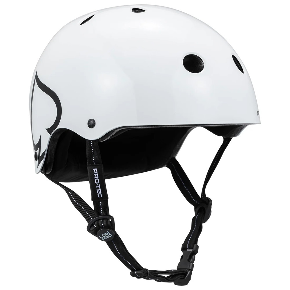 Protec Low Pro Certified Gloss White Helmet [Size: XS-S]