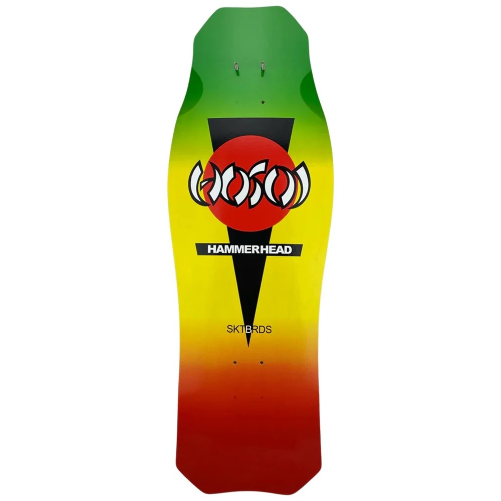 Hosoi OG Hammerhead Reissue Rasta Skateboard Deck