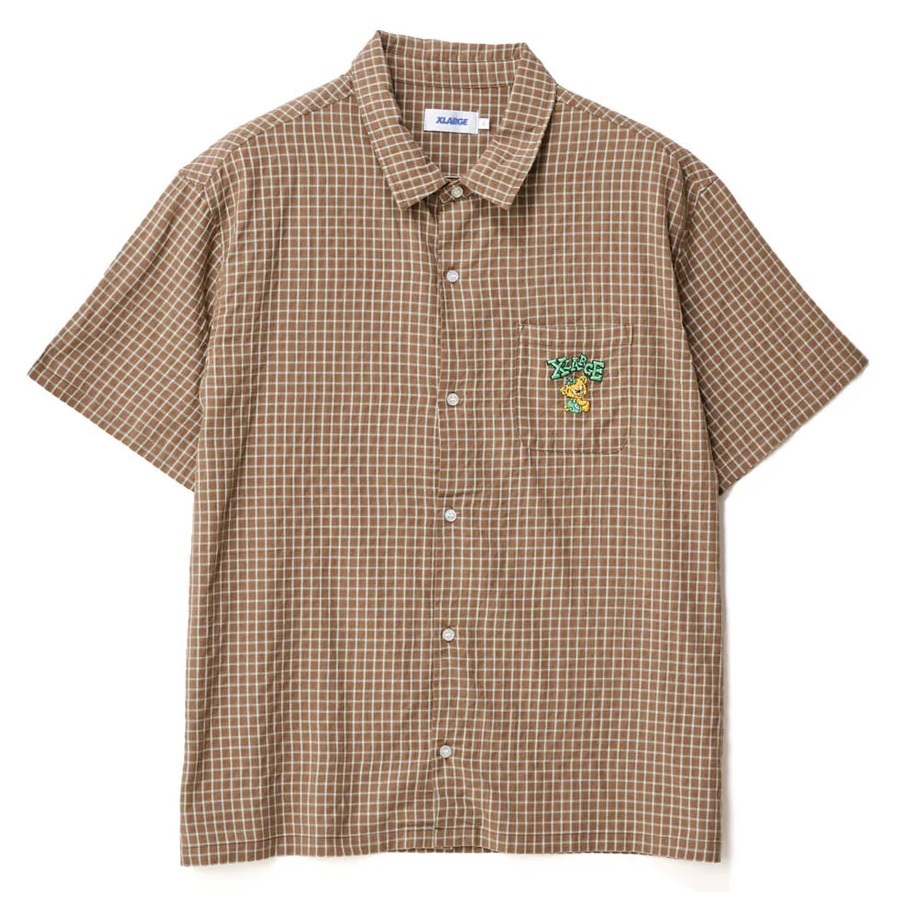 XLarge Mad Bear Chocolate Button Up Shirt [Size: L]