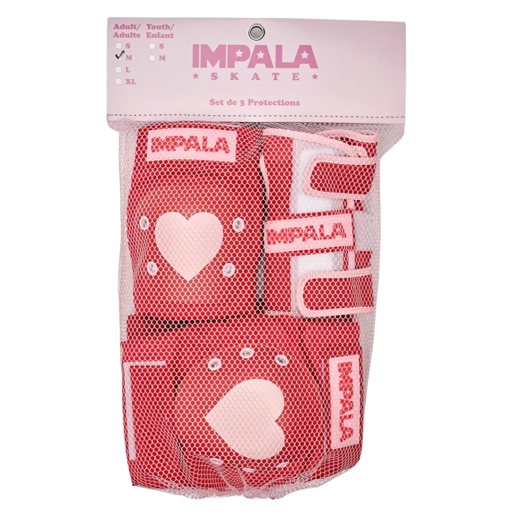 Impala Red Hearts Protective Pad Set [Size: S]