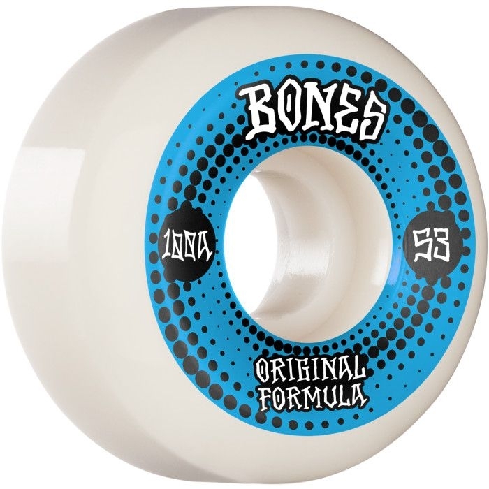 Bones OG 100's Sidecut White V5 53mm Skateboard Wheels