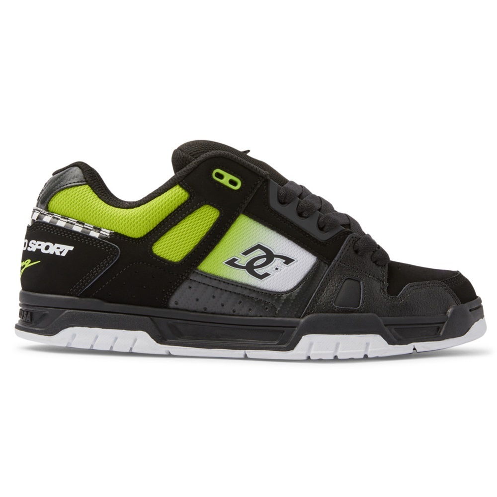 DC Stag SE Black Green White Mens Skate Shoes [Size: US 9]