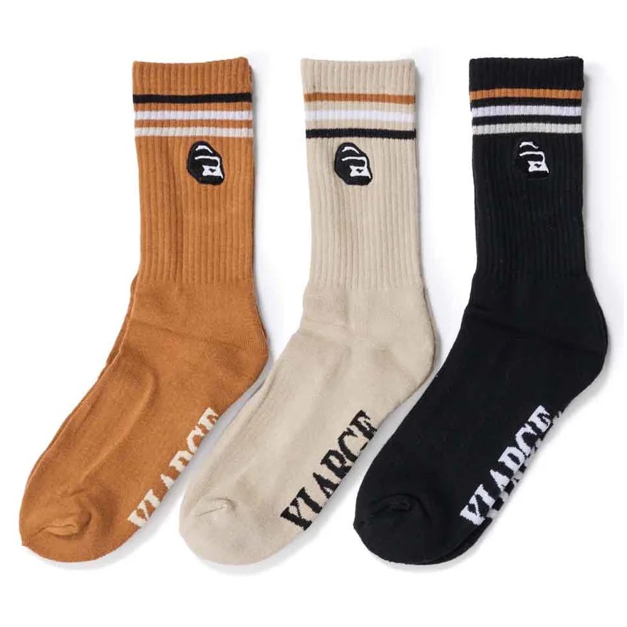 XLarge Rail Stripe Multi 3 Pack Socks