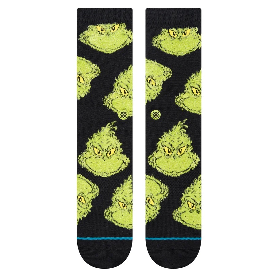 Stance The Grinch Mean One Black Large Mens Socks