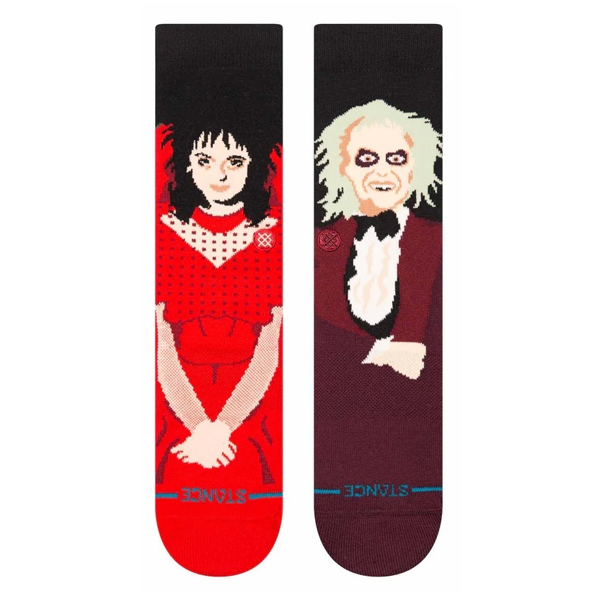 Stance Beetlejuice Dearly Beloved Crew Maroon Large Mens Socks