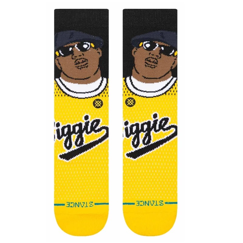 Stance Notorious B.I.G Juicy Crew Yellow Large Mens Socks