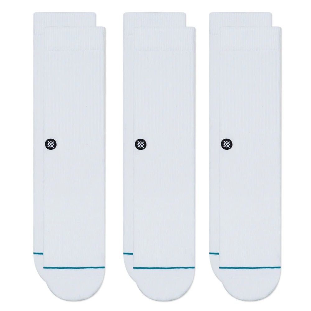 Stance Icon 3 Pack White Medium Mens Socks