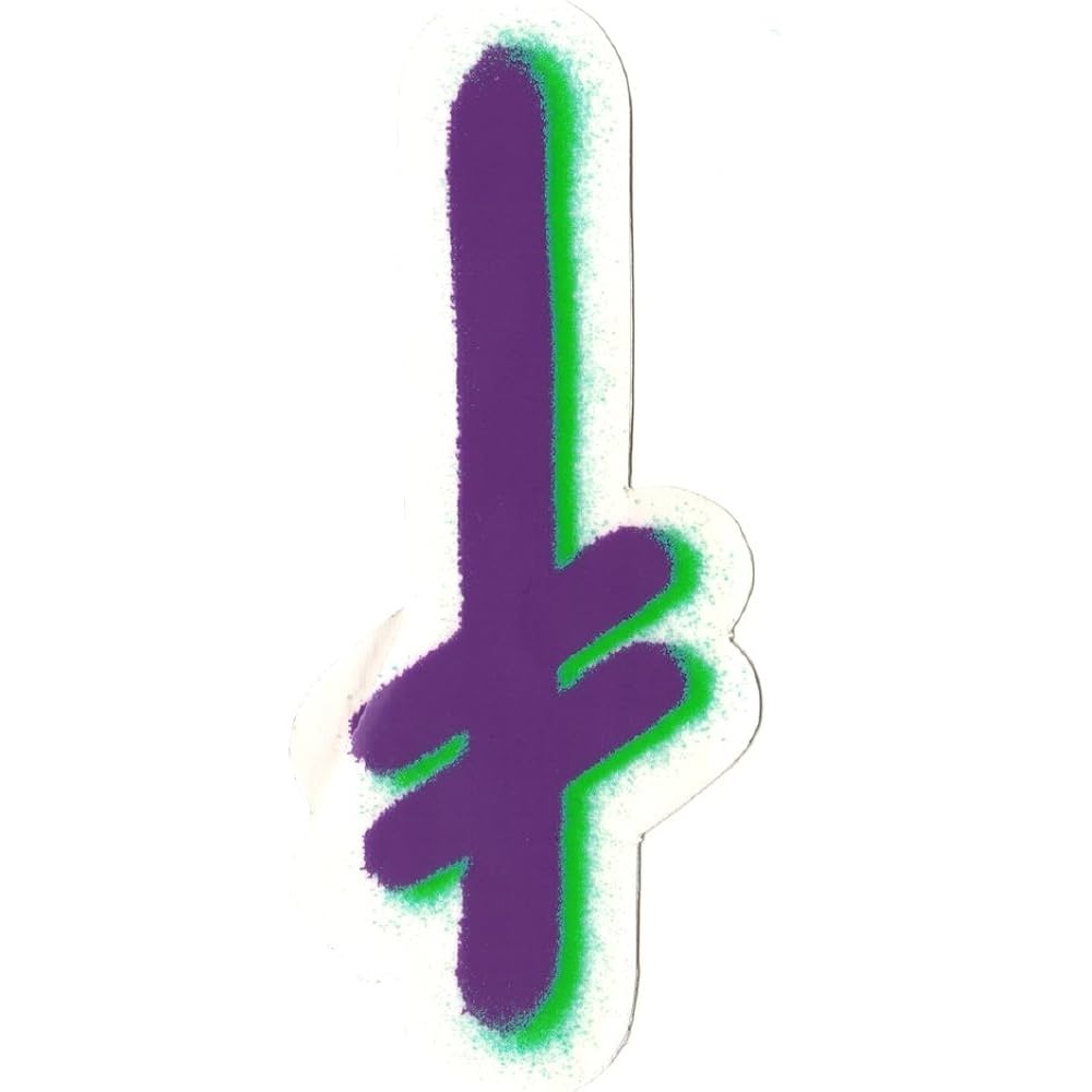 Deathwish Gang Logo 5.5" Skateboard Sticker [Colour: Purple Green]