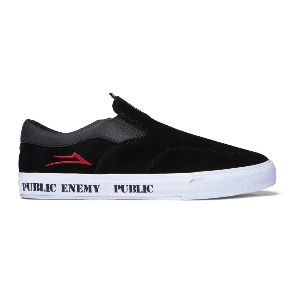 Lakai X Public Enemy Owen VLK Black Red Mens Skate Shoes [Size: US 10]