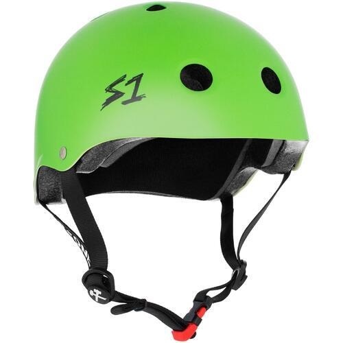 S1 S-One Mini Lifer Certified Bright Green Matte Helmet [Size: S]