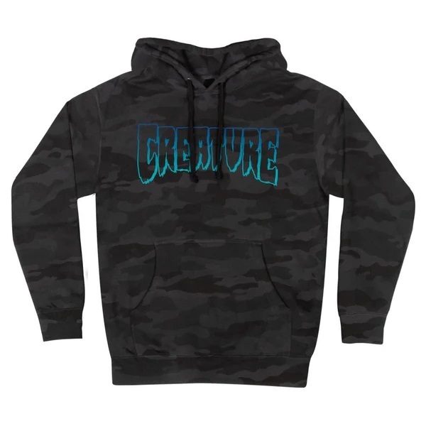 Creature Logo Outline Black Camo Hoodie [Size: S]