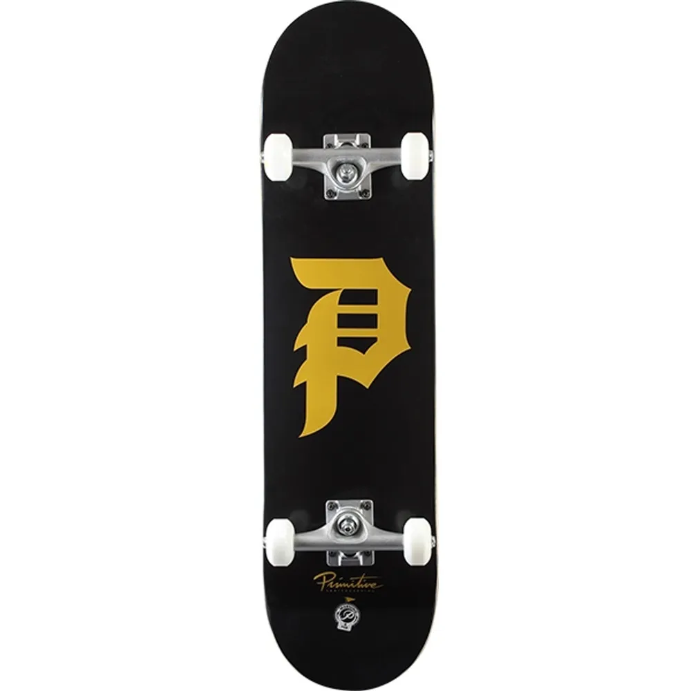 Primitive Dirty P Black Gold Pro 8.5 Complete Skateboard