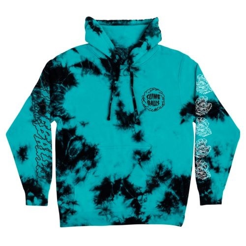 Slime Balls Mono Splat Teal Hoodie [Size: L]