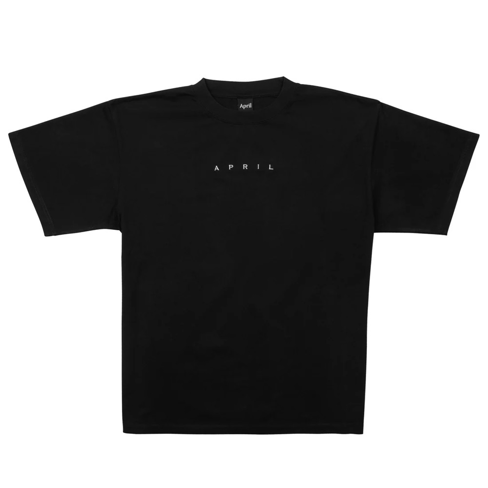 April AP Embroidery Black T-Shirt [Size: L]