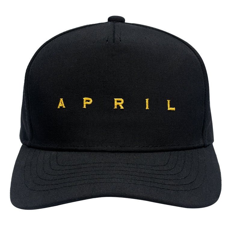 April EMB Black Golden Yellow Snapback Hat