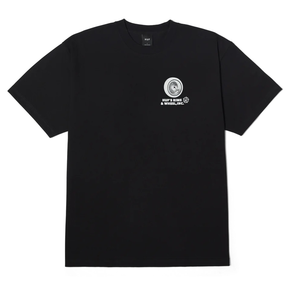 HUF Rim & Wheel INC Black T-Shirt [Size: XL]