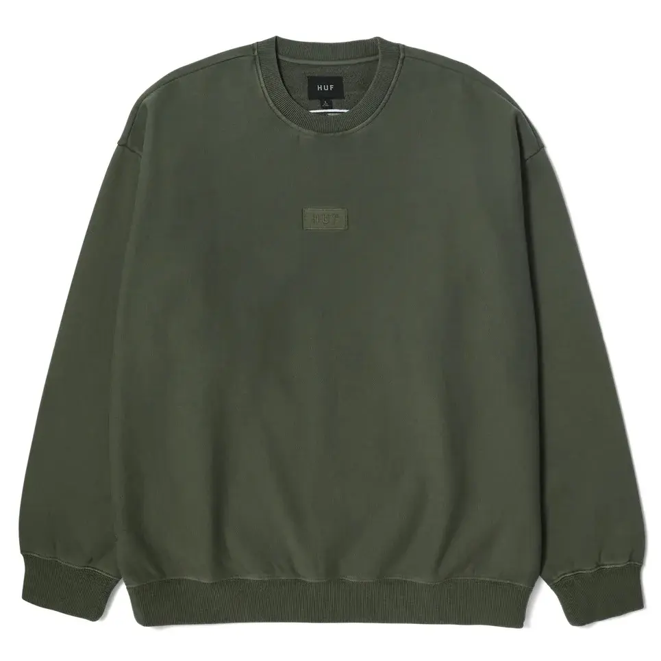 Huf Mason Fleece Hunter Green Crew Jumper [Size: L]