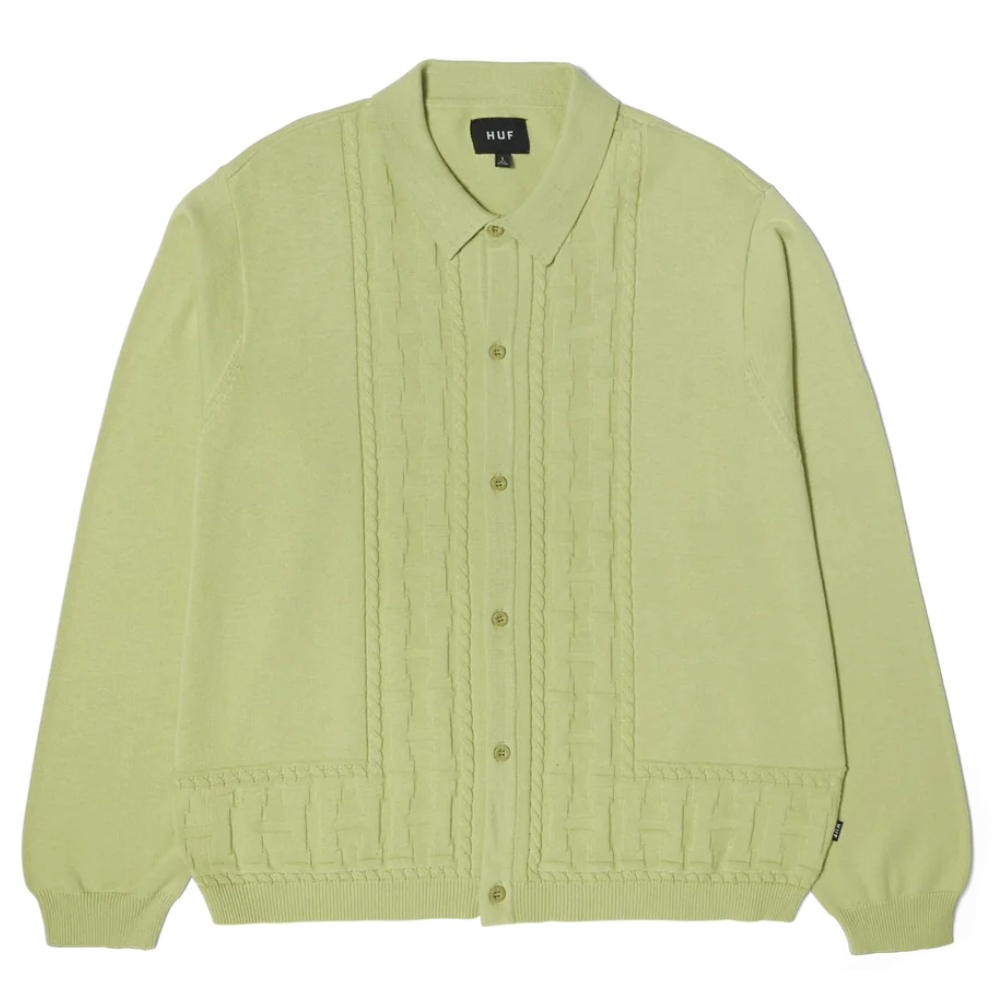 Huf Towner Knit Pistachio Long Sleeve Shirt [Size: L]