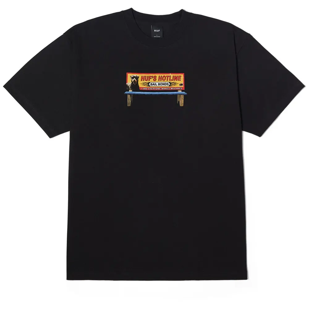 HUF Bail Bonds Black T-Shirt [Size: L]