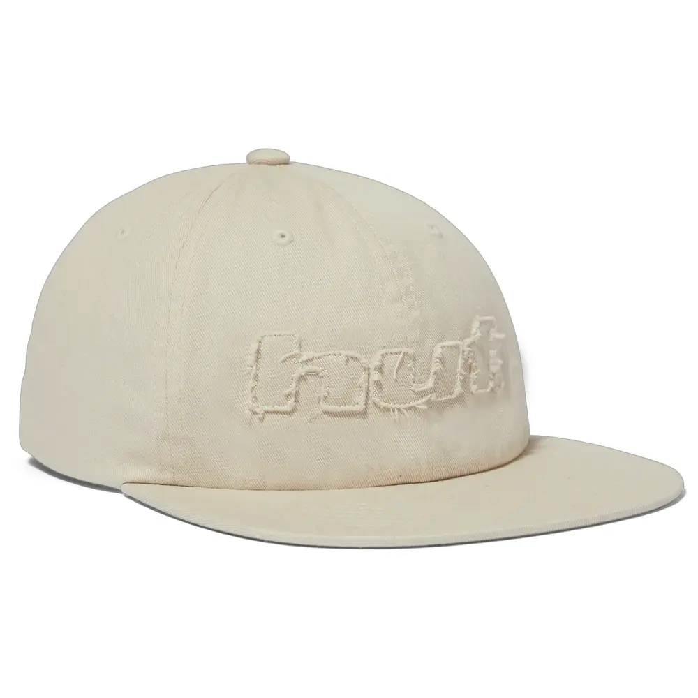 HUF Distressed Logo Linen 5 Panel Hat